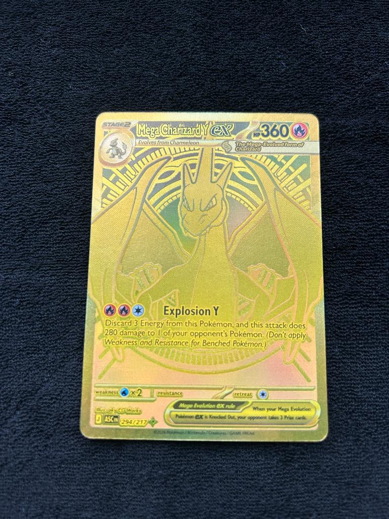 Mega Charizard Y Ex 294/217 ASC - PSA waardig, Ophalen of Verzenden, Nieuw, Losse kaart