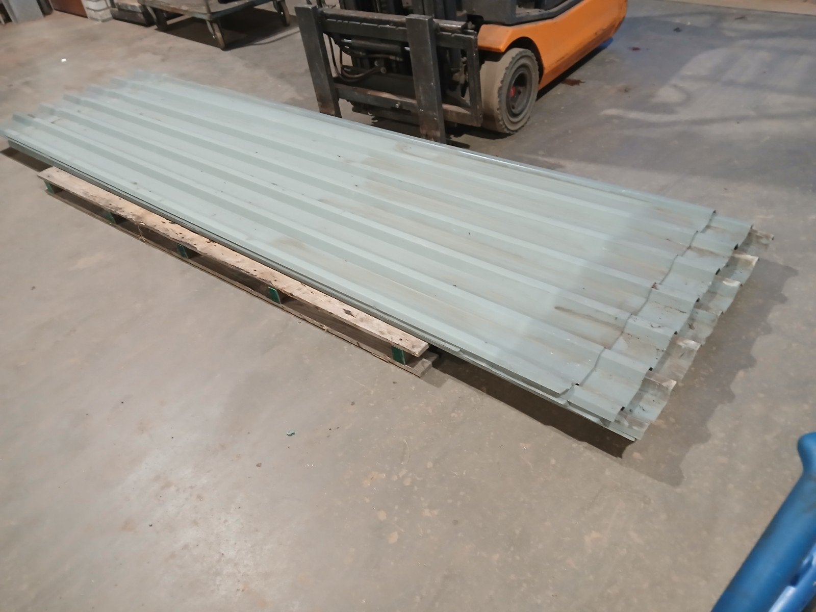 11 Gecoate Golfplaten Lichtgroen/Grijs 350x107 cm, Gebruikt, Overige kleuren, Golfplaten, Dakplaten