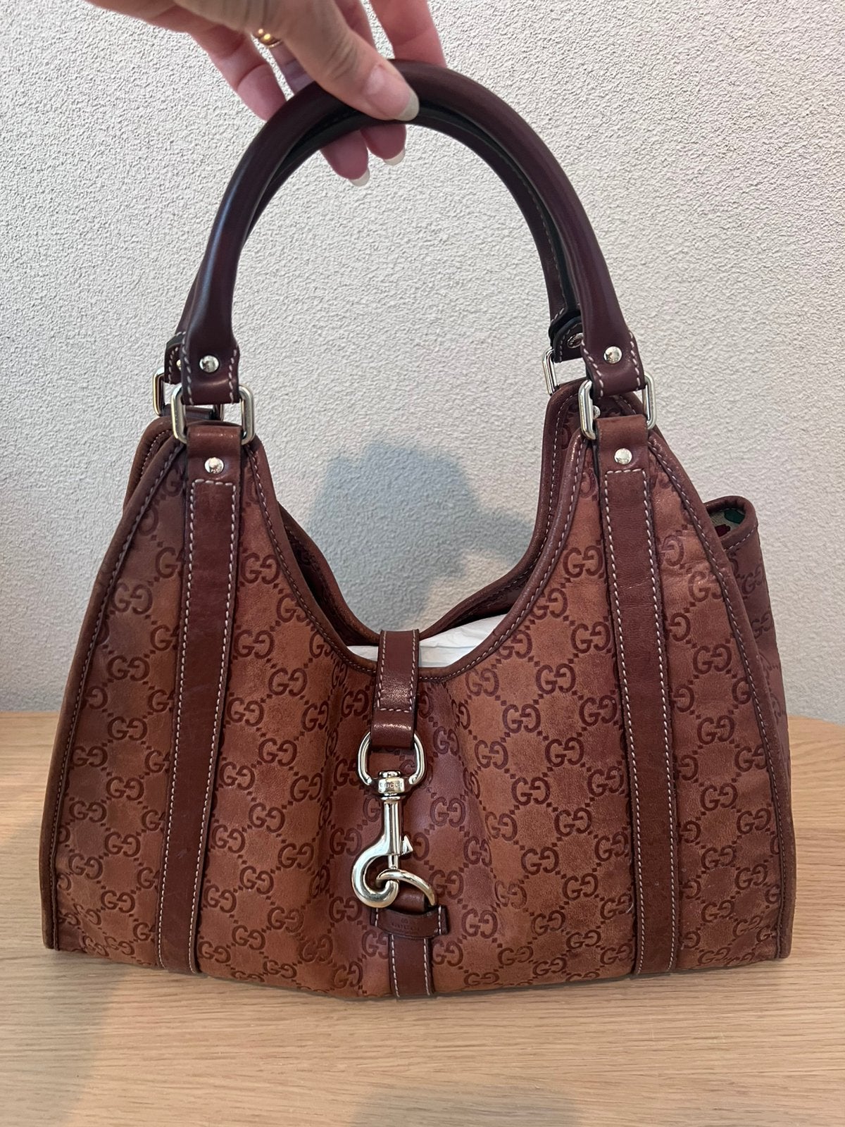 Gucci Jackie Hobo cognac leer, Ophalen of Verzenden, Bruin, Handtas