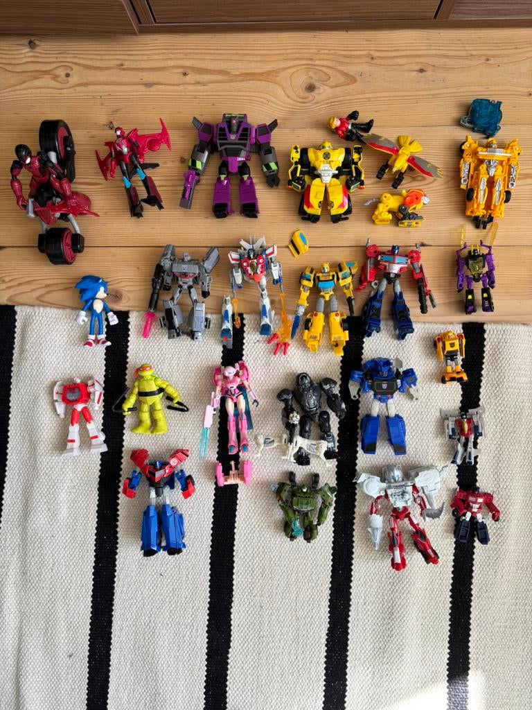 Diverse transformers mee gespeeld, plus turtle, sonic, Verzamelen, Transformers, Gebruikt, Overige generaties, Ophalen of Verzenden