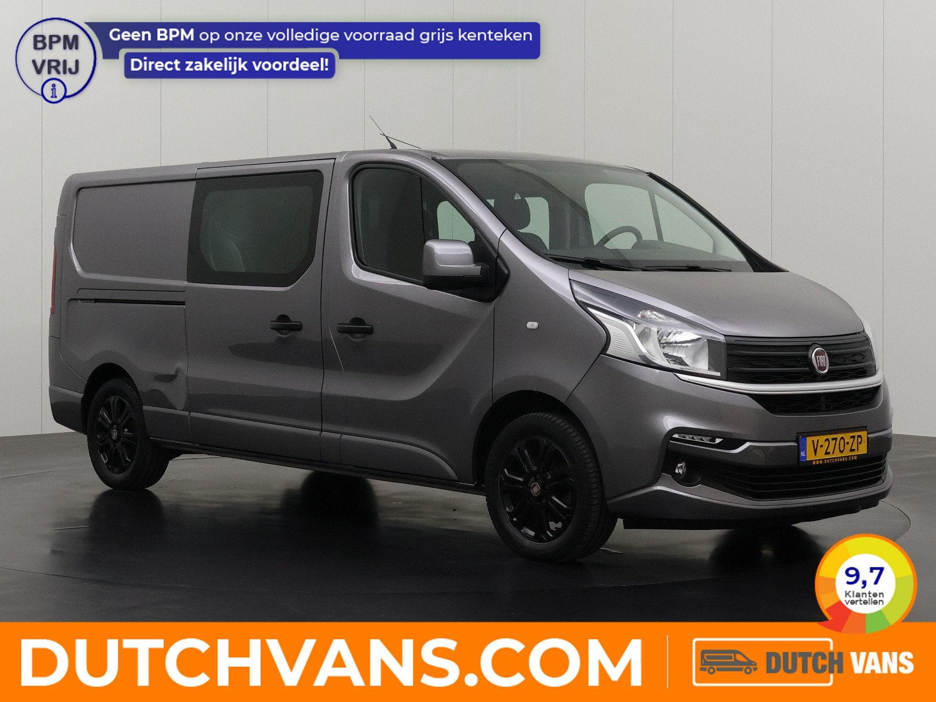 Fiat Talento 1.6 MJ EcoJet Lang Dubbele Cabine | Airco | Cru, Auto's, Voorwielaandrijving, Gebruikt, 4 cilinders, 2000 kg