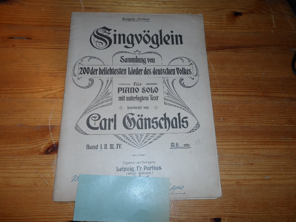 Carl ganschals - singvoglein, Muziek en Instrumenten, Bladmuziek, Zang, Gebruikt, Ophalen of Verzenden, Artiest of Componist