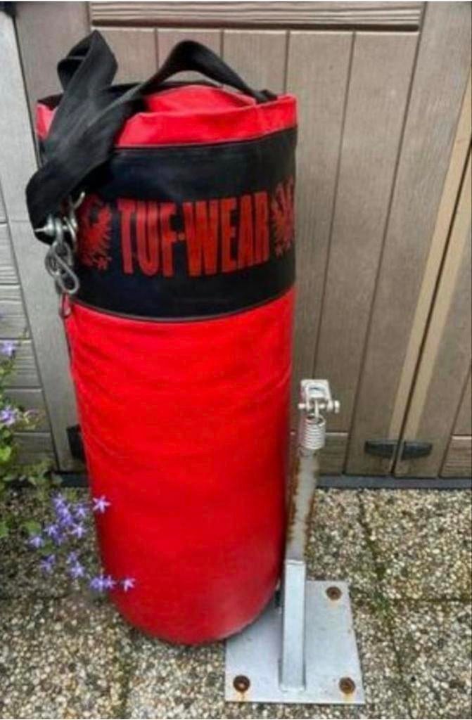 Bokszak + Muurbeugel met veer, Ophalen of Verzenden, Gebruikt, Bokszak