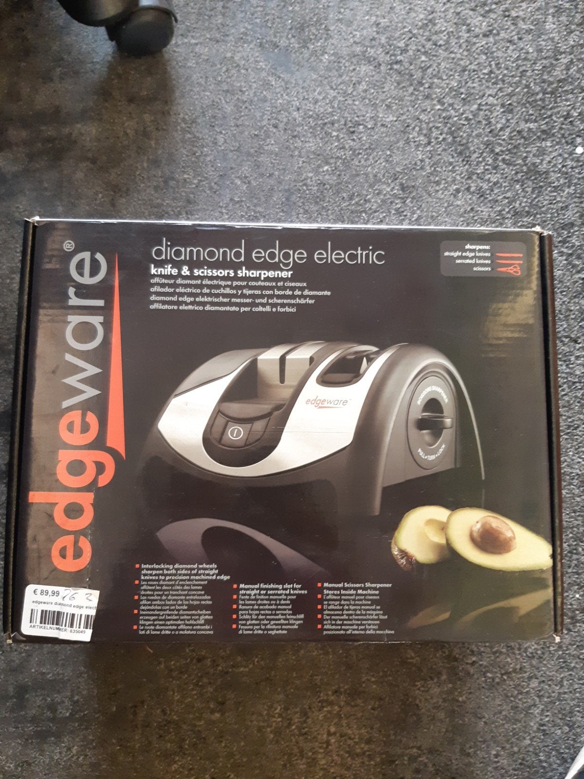 Edgeware Diamond Edge Elektrische Messenslijper, Overige typen, Kunststof, Info@edgewareproducts.com, 747 Mid-America Boulevard, Hot Springs, Arkansas 71913 USA