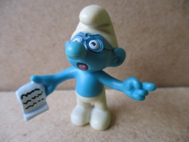 adv10808 smurfen poppetje 32, Verzamelen, Ophalen, Smurfen, Gebruikt, Beeldje of Figuurtje