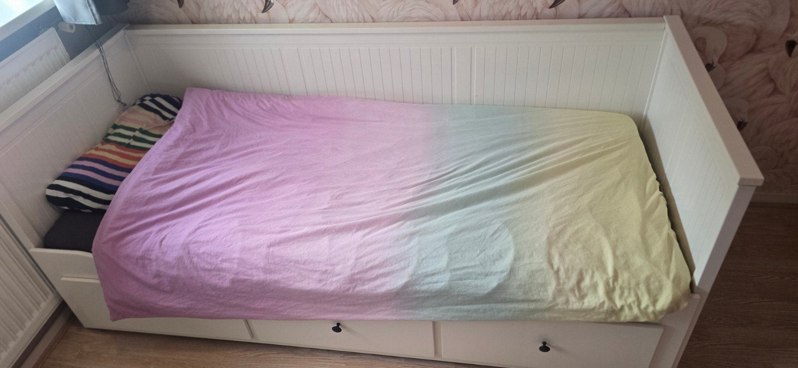 IKEA Hemnes bedbank met 3 lades - Wit, Ophalen, Gebruikt, Eenpersoons, Wit