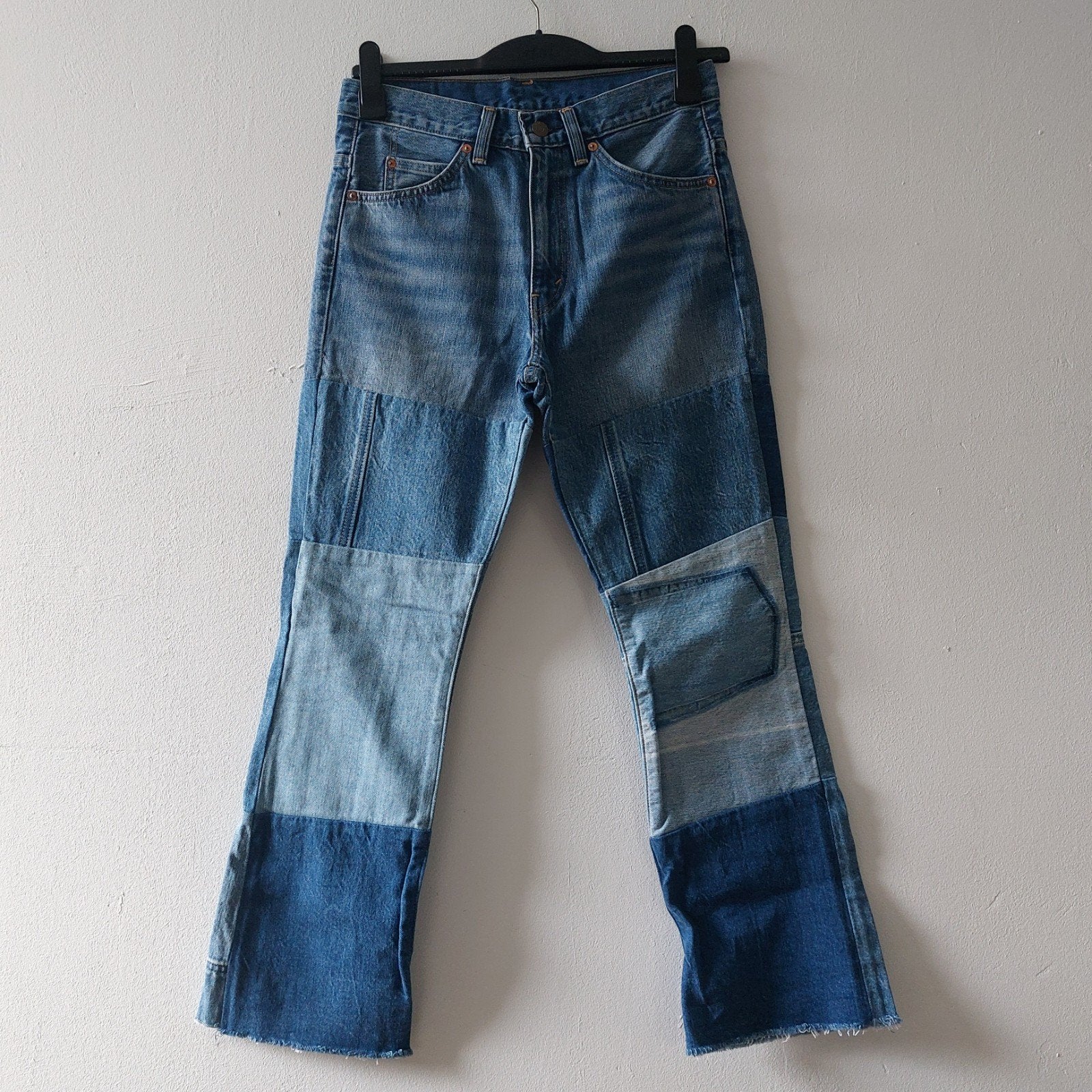 Sample Levis 517 Patchwork orange tab cropped bootcut jeans, Blauw, Ophalen of Verzenden, Zo goed als nieuw, W27 (confectie 34) of kleiner