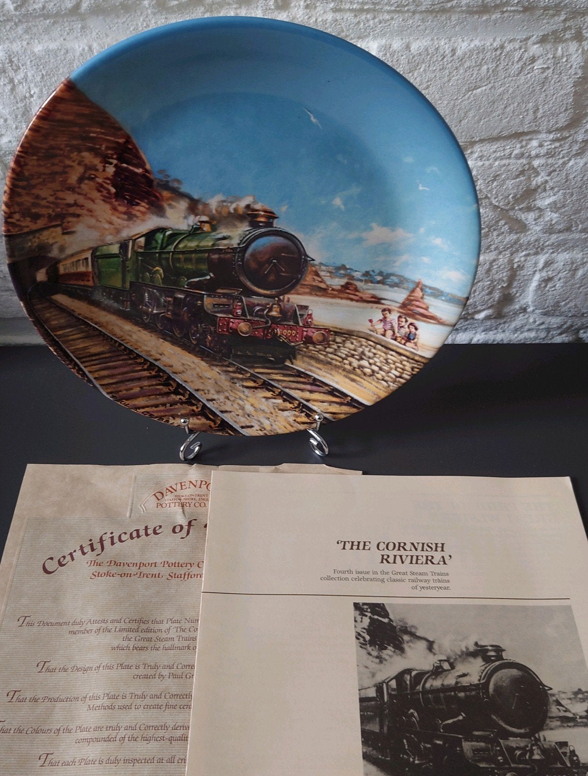 3x wandbord mèt stoomtrein  Great Steam Trains  SETPRIJS, Ophalen of Verzenden, Zo goed als nieuw, Trein, Overige typen
