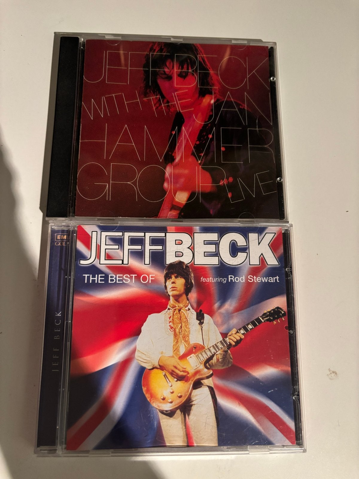 Jeff Beck CD's: Live & The Best Of (2 stuks), Ophalen of Verzenden, Gebruikt, Album, Inclusief doosje
