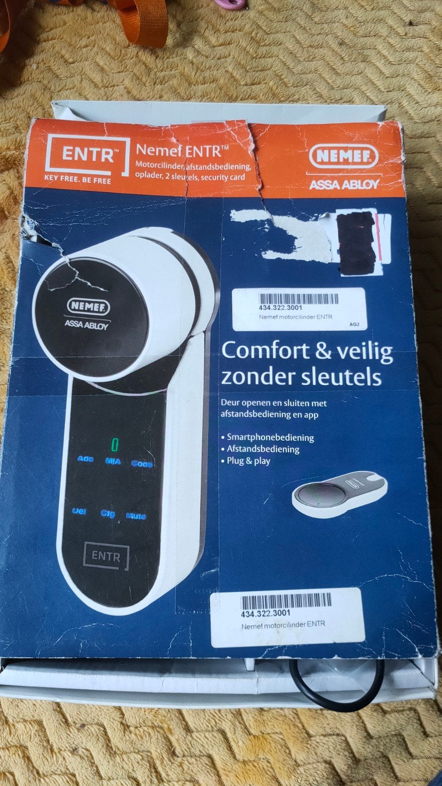 Nemef ENTR motorcilinder, Ophalen of Verzenden, Gebruikt, Overige materialen, Slot
