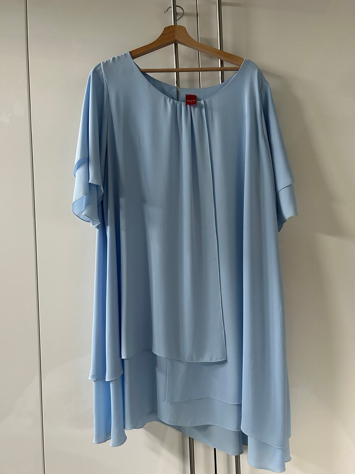 Only M Lichtblauwe Viscose Tuniek Maat 52, Kleding | Dames, Blauw, Maat 46/48 (XL) of groter, Ophalen of Verzenden, Korte mouw