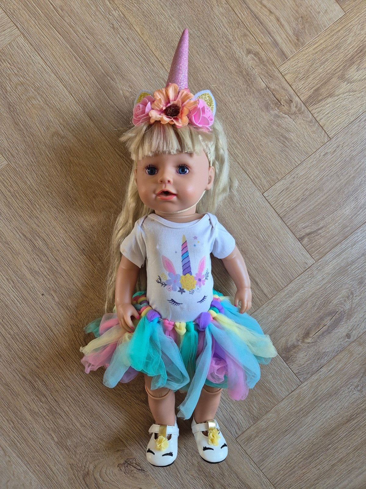 Baby Born pop met unicorn kleding en accessoires, Ophalen of Verzenden
