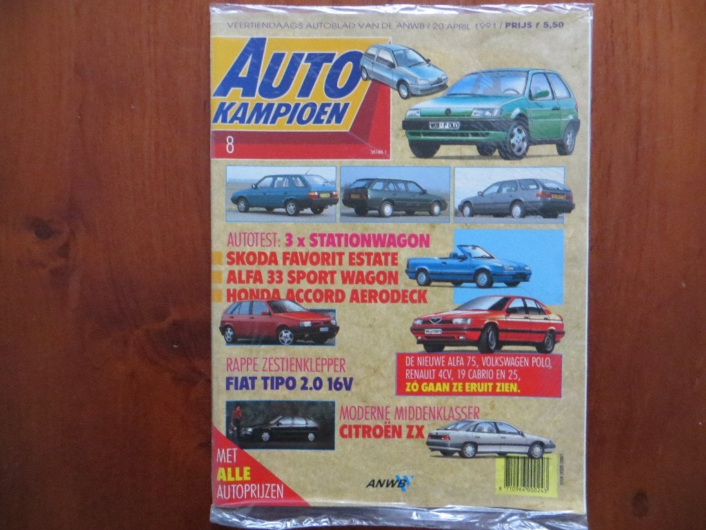 Autokampioen 8 1991 Skoda Favorit Estate, Alfa Romeo 33 SW, Ophalen of Verzenden, Nieuw, Alfa Romeo