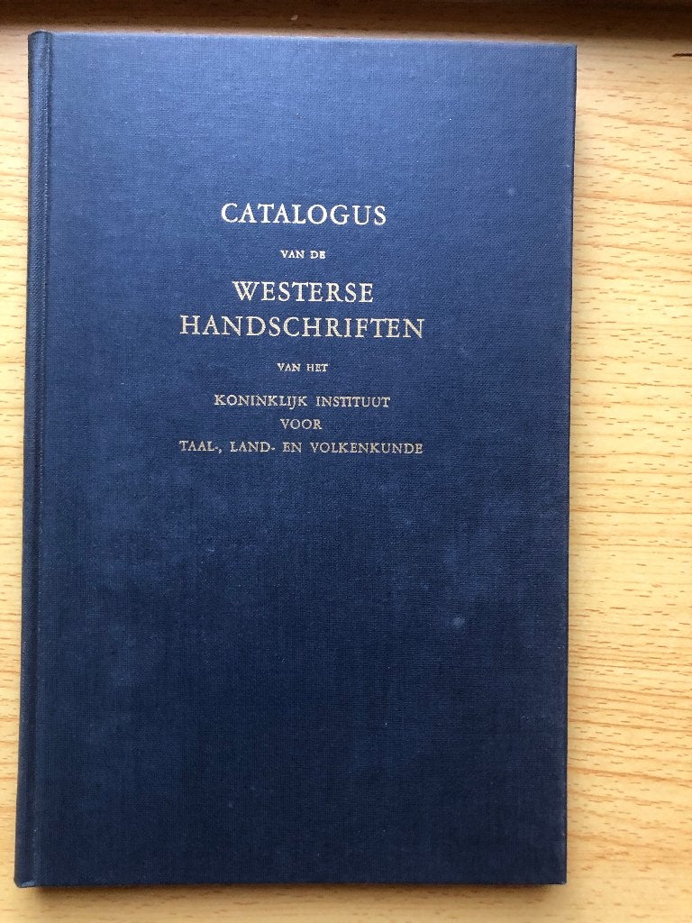 Catalogus der Westerse handschriften in het KITLV, Ophalen of Verzenden, Gelezen, H.J. de Graaf