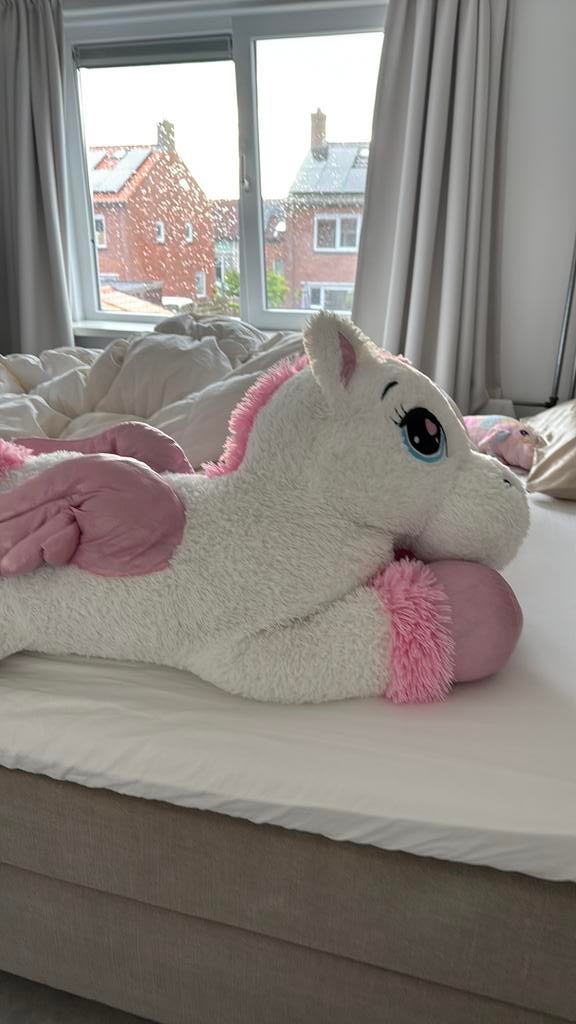 Cute, Kinderen en Baby's, Kinderkamer | Bedden, Ophalen, Zo goed als nieuw, 180 cm of meer, 85 tot 100 cm
