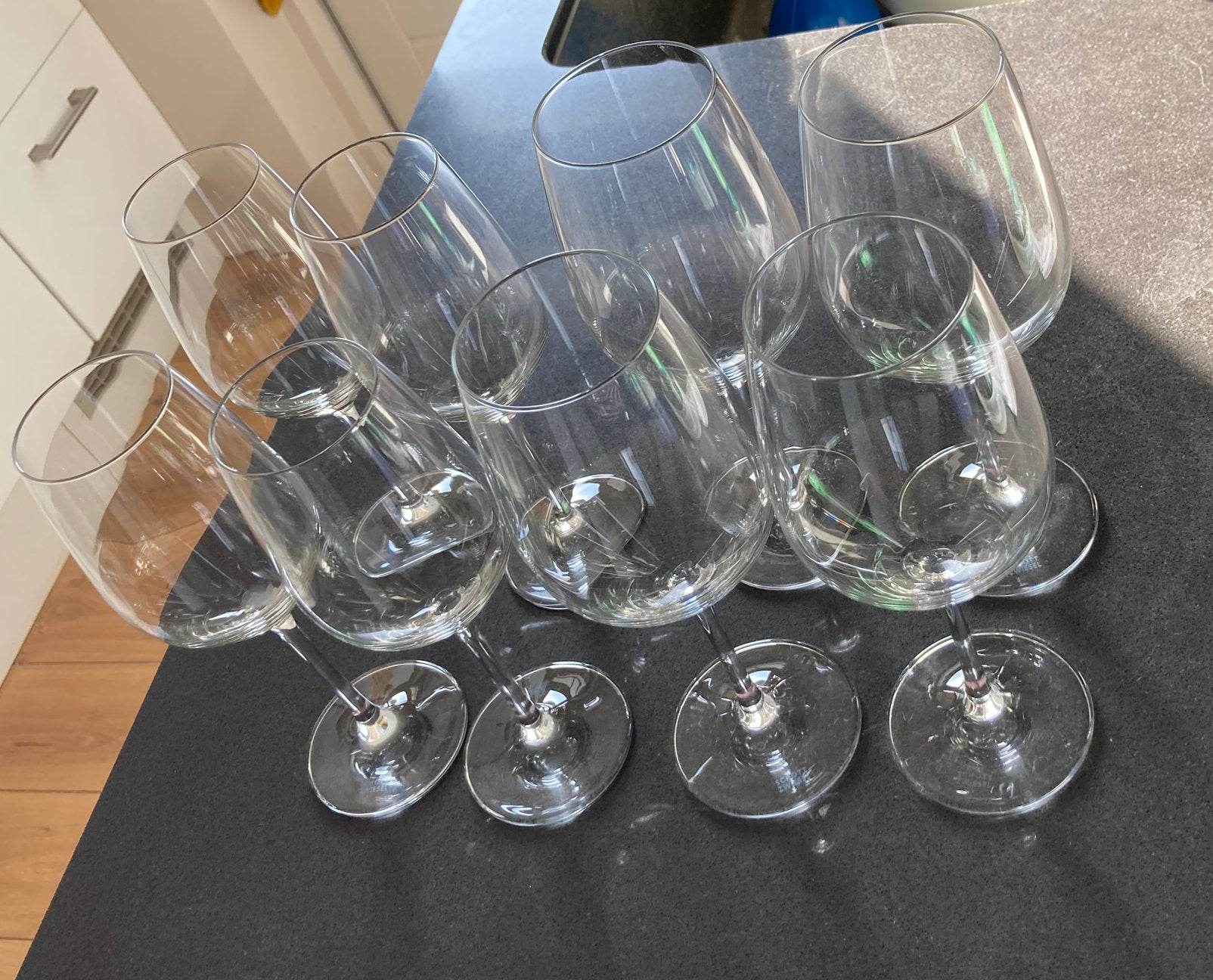 4x Schott Zwiesel Witte- en Rode Wijnglazen, Ophalen of Verzenden, Zo goed als nieuw, Wit, Overige merken