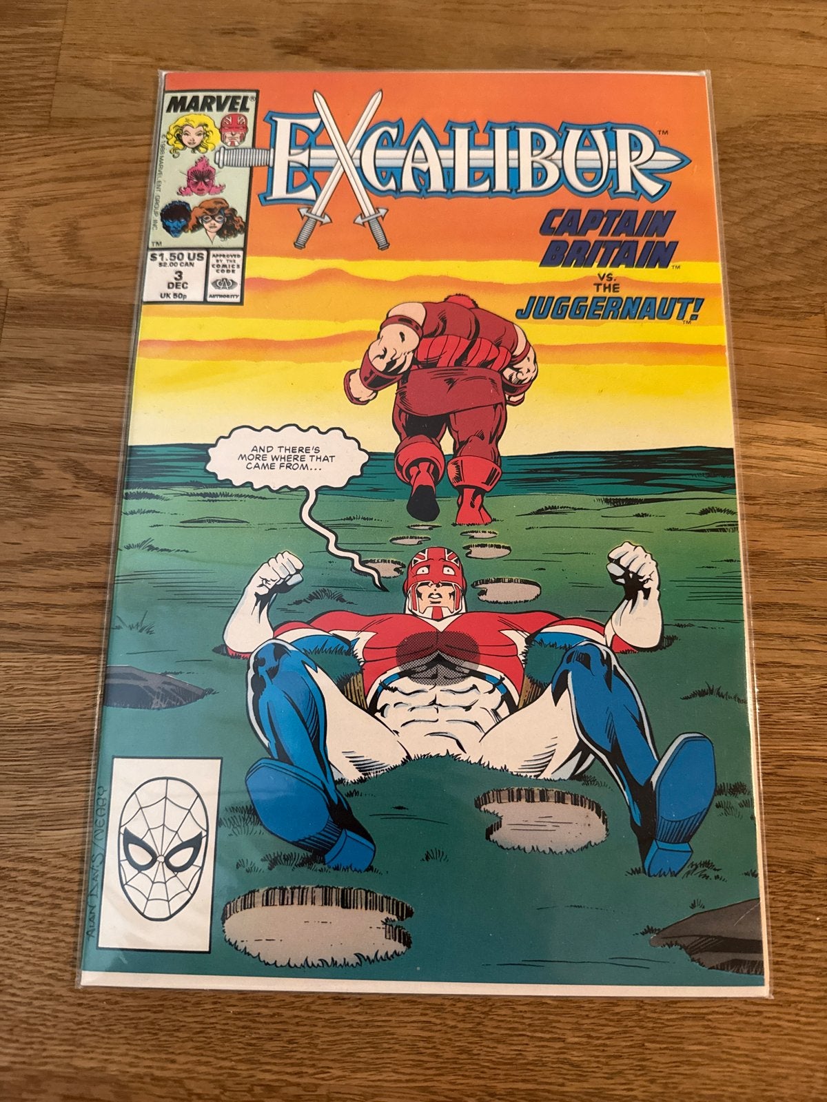 Excalibur #7 Marvel Comic - Captain Britain vs Juggernaut, Eén comic, Ophalen of Verzenden, Zo goed als nieuw, Amerika