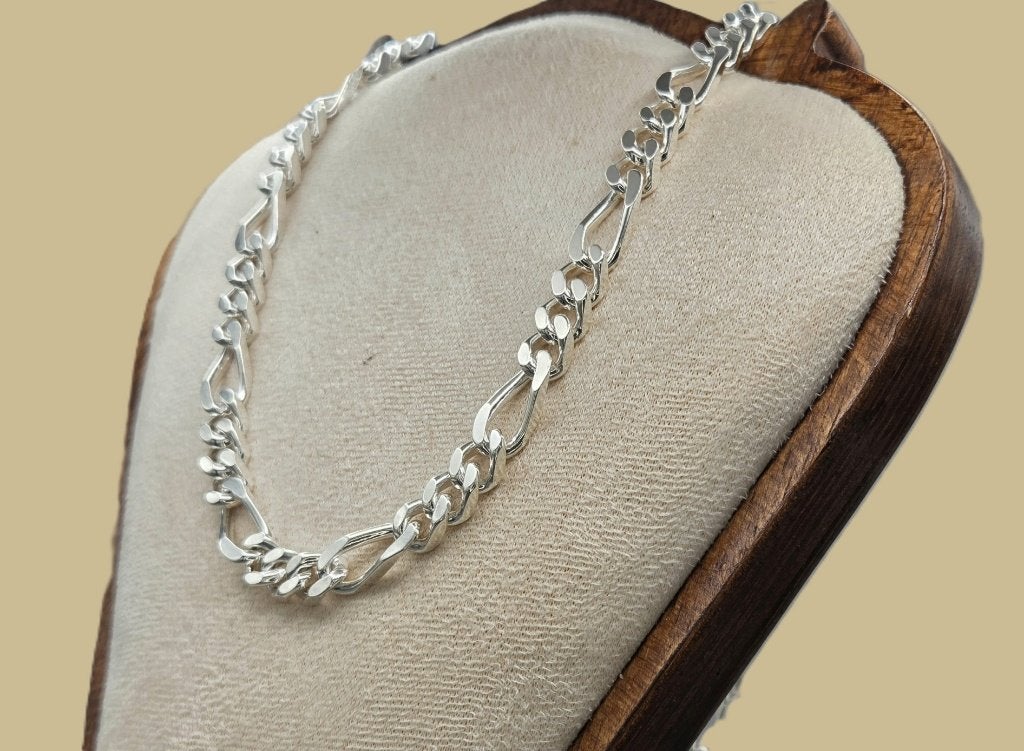 Zilveren figaro ketting met lobsterslot. 2026/415, ., Nieuw, Ophalen of Verzenden, .
