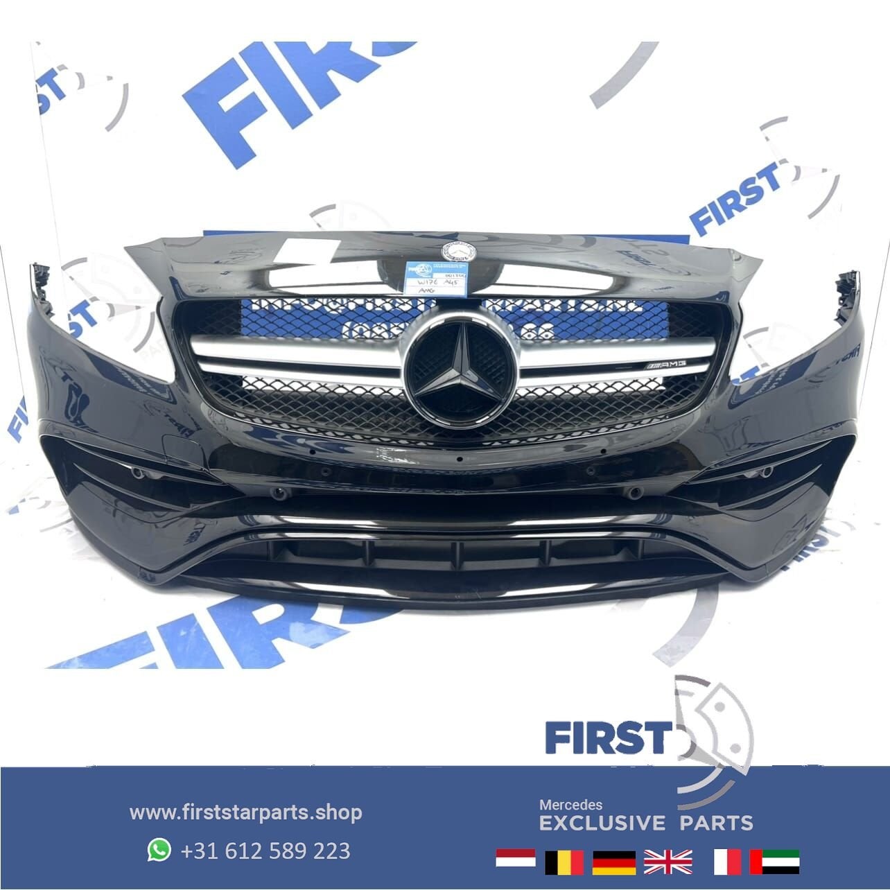 W176 A Klasse 45 AMG Voorbumper Facelift 2018 wit complete b, Auto-onderdelen, Gebruikt, -, Voor, Ophalen of Verzenden