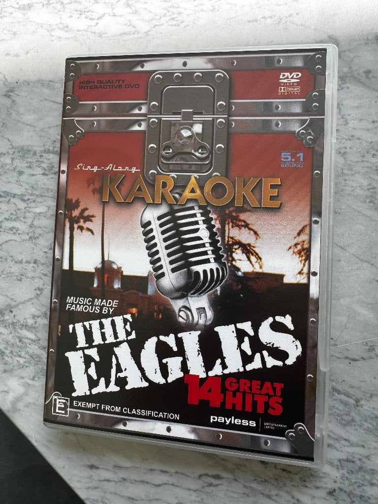 Karaoke DVD Eagles, Audio, Tv en Foto, Karaoke-apparatuur, Ophalen of Verzenden, Zo goed als nieuw, Overige typen