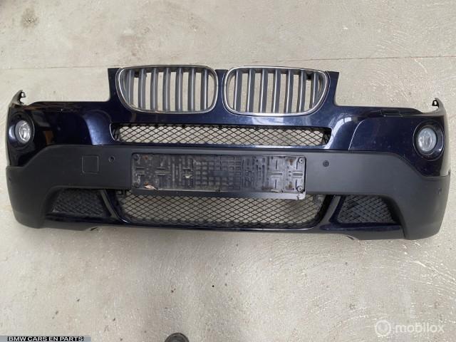 Voorbumper BMW X3 E83 LCI '06-'10 a35 monaco blauw metallic, Gebruikt, Voor, Partnerportal@bmw.de, Bmw