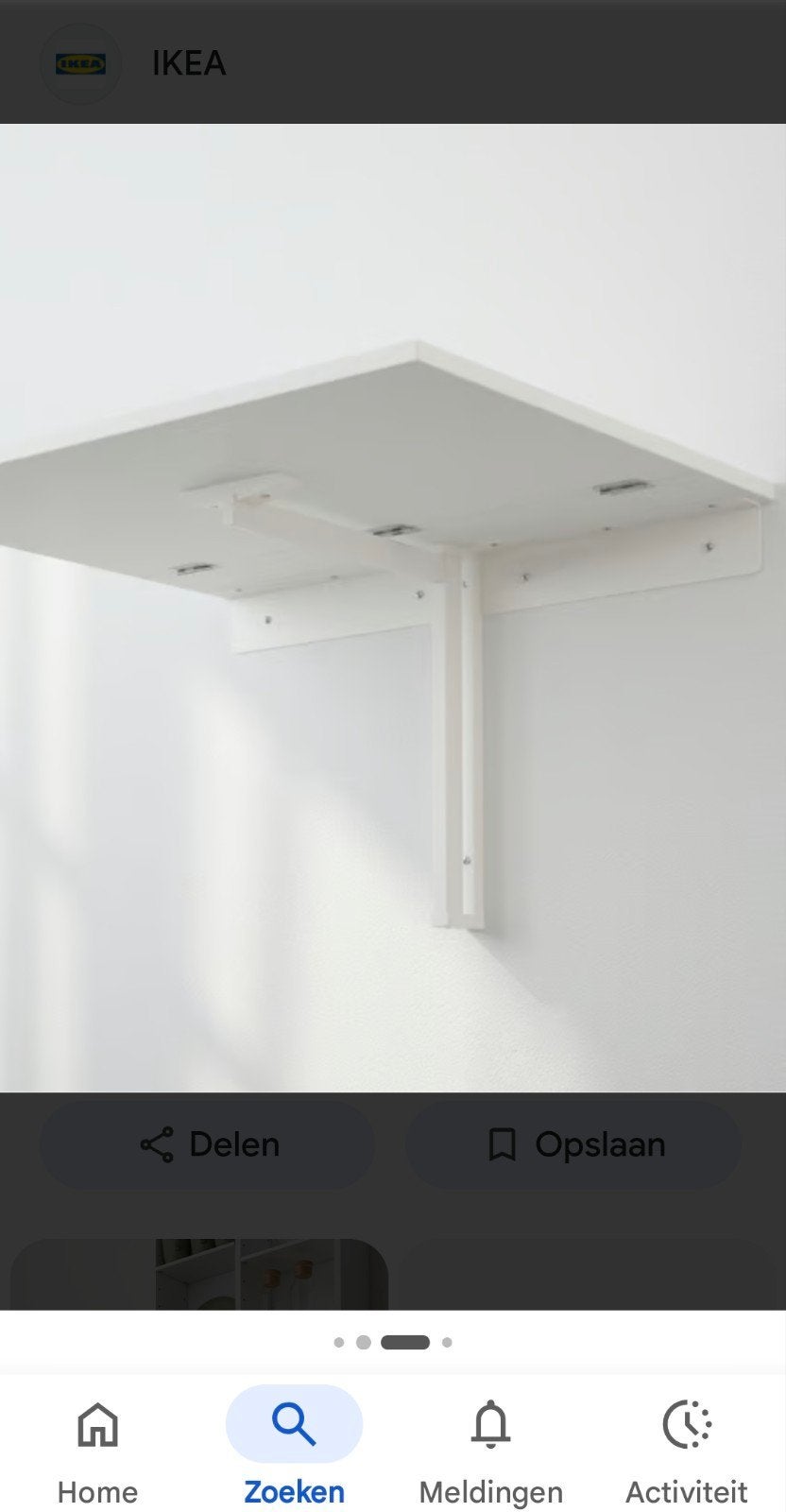 IKEA Opklapbaar Bureau - Compact en Praktisch, Huis en Inrichting, Bureaus, Gebruikt, Demontabel, Spaanplaat of MDF, Ophalen of Verzenden