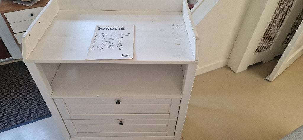 Baby changing table with 2 drawers, Kinderen en Baby's, Ophalen, Gebruikt, 50 tot 70 cm, 75 tot 100 cm