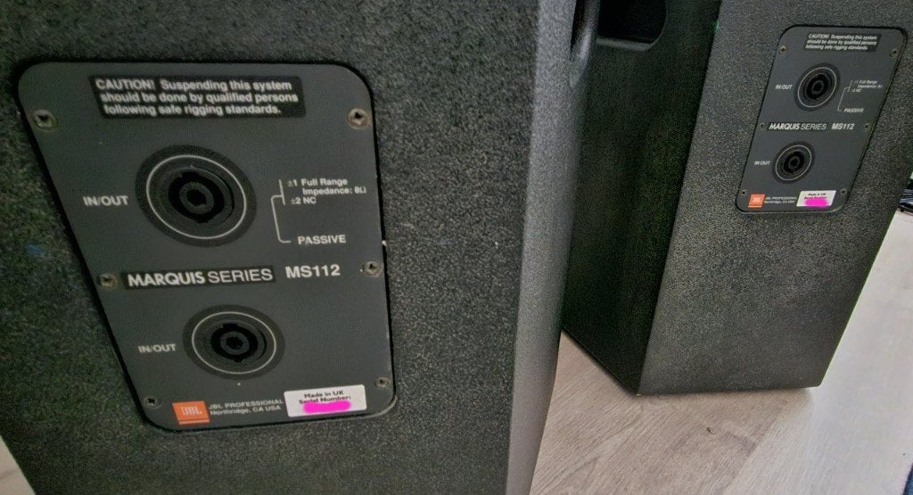 JBL Marquis MS112 luidsprekers, Audio, Tv en Foto, Ophalen, Gebruikt, JBL, 120 watt of meer