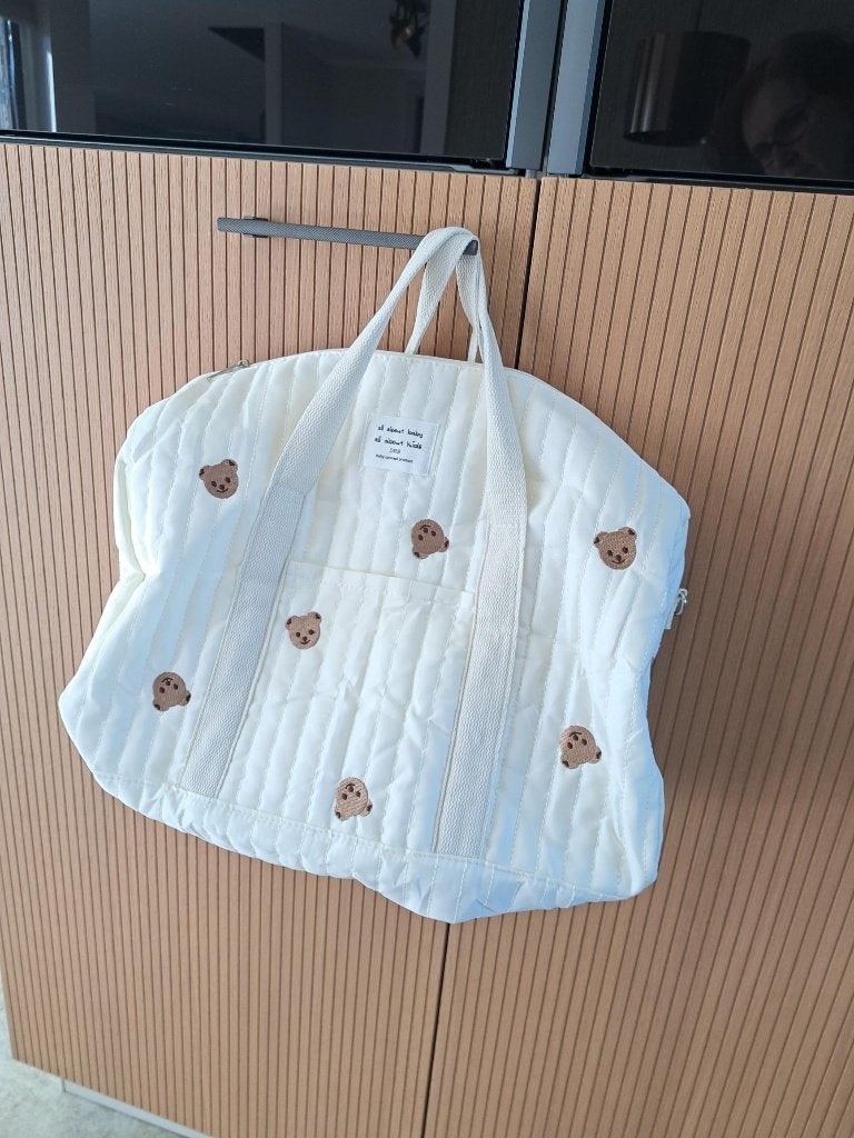 Nieuwe grote luiertas / mombag met beer design, Kinderen en Baby's, Luiertassen, Verzorgingstas, Overige merken, Overige kleuren