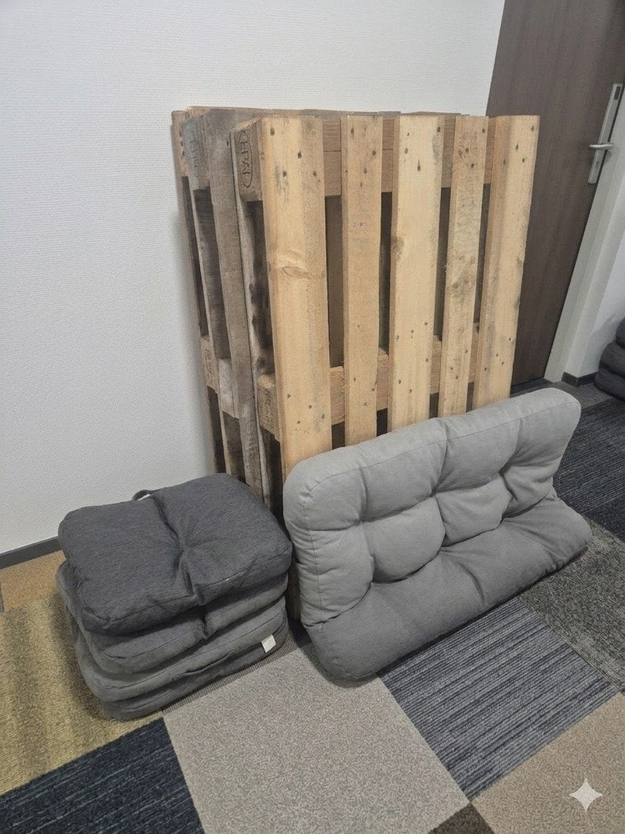 LOUNGESET / PALETBANKEN DIY SET – SUPER COMFY!, Ophalen