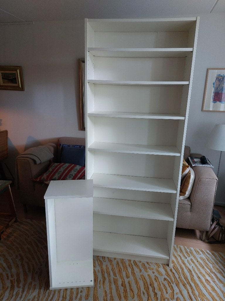 Billy boekenkast, wit, Ophalen, Met plank(en), 200 cm of meer, 50 tot 100 cm