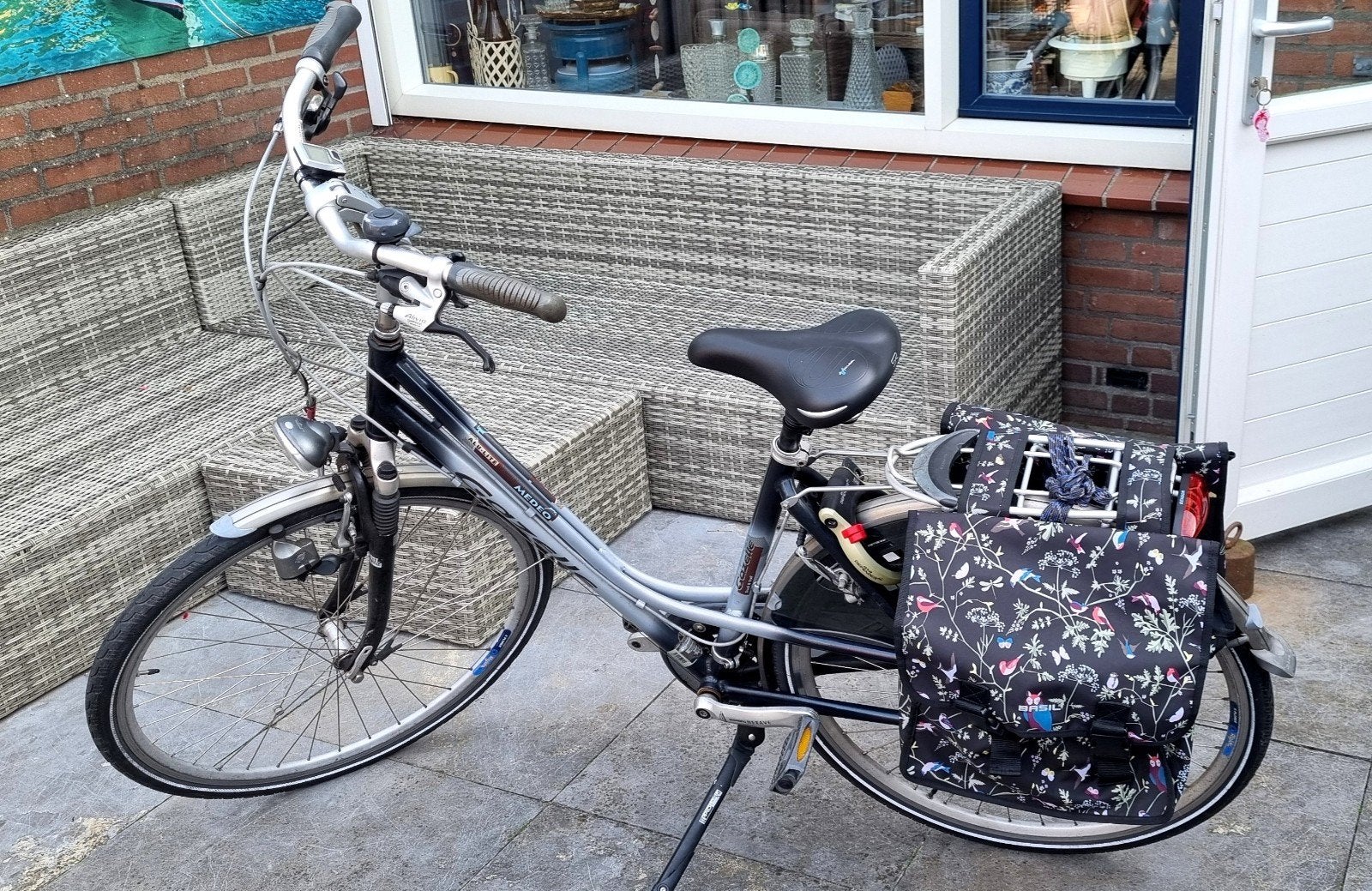 Gazelle Medeo Alu-Lite Damesfiets met Fietstas, Fietsen en Brommers, Ophalen, Gebruikt, Velgrem, Versnellingen