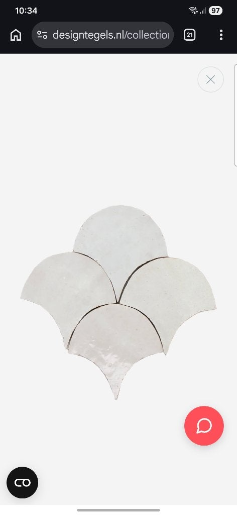 Zelliges maroccan tegels Blanc (designstegels), Nieuw, Minder dan 20 cm, Minder dan 5 m², Wandtegels