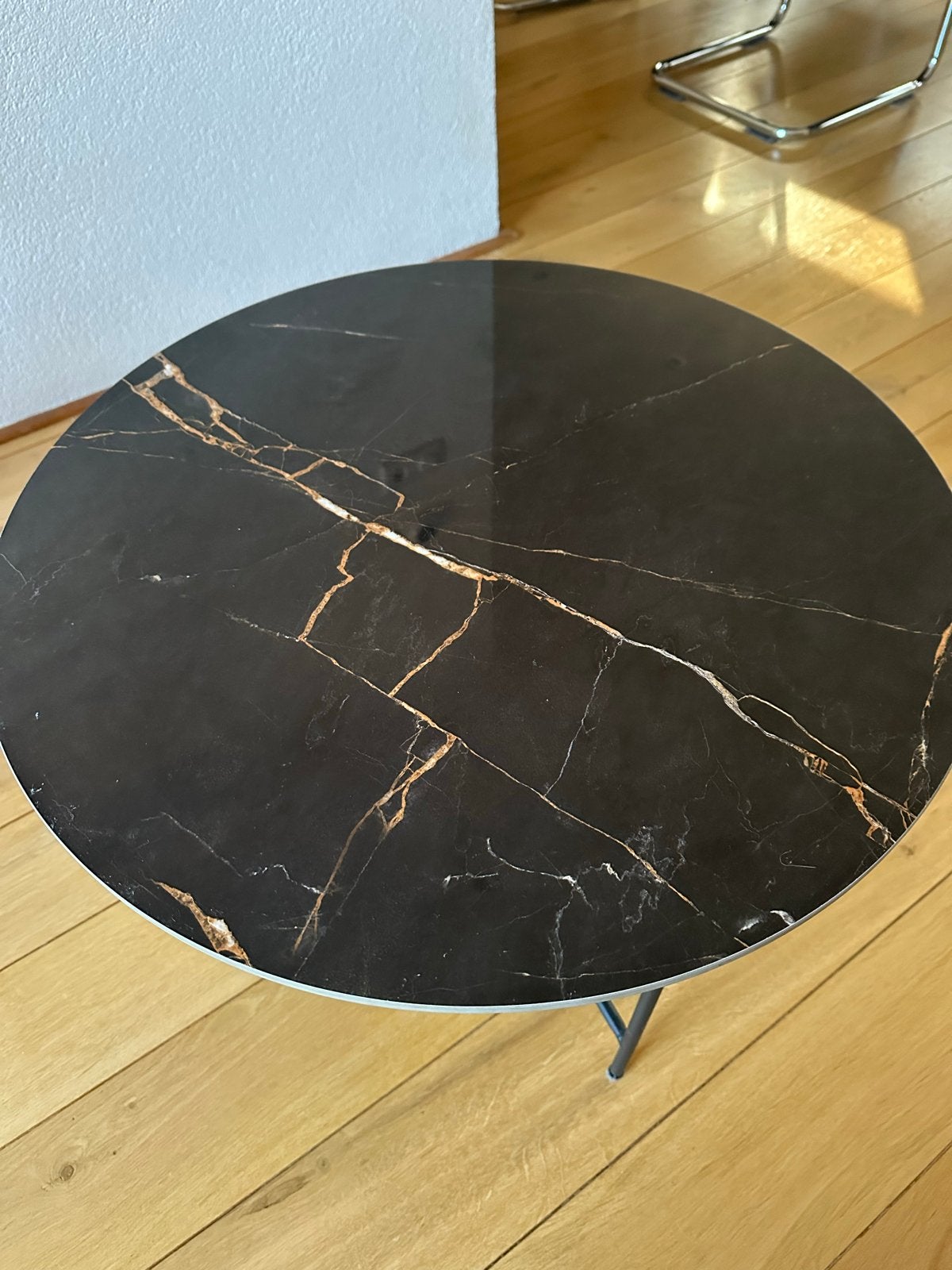 Woood salontafel/bijzettafel marmer porselein, 60x48 cm, Overige materialen, Rond, Zo goed als nieuw, Ophalen