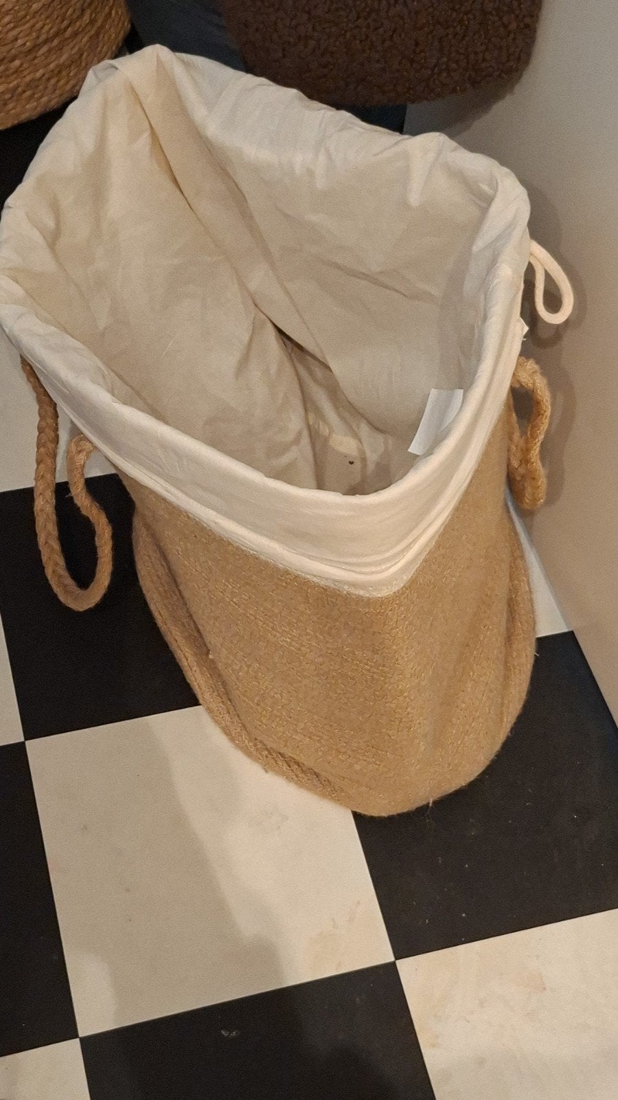 IKEA Wasmand - Jute met stoffen binnenkant, Ophalen of Verzenden, Gebruikt