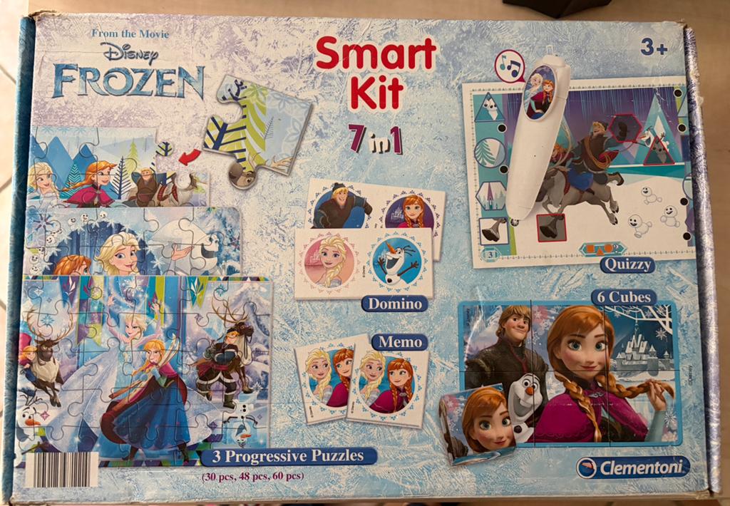 Frozen 7-in-1 spellendoos, Kinderen en Baby's, Speelgoed | Kinderpuzzels, Ophalen of Verzenden, 10 tot 50 stukjes, Gebruikt, 2 tot 4 jaar