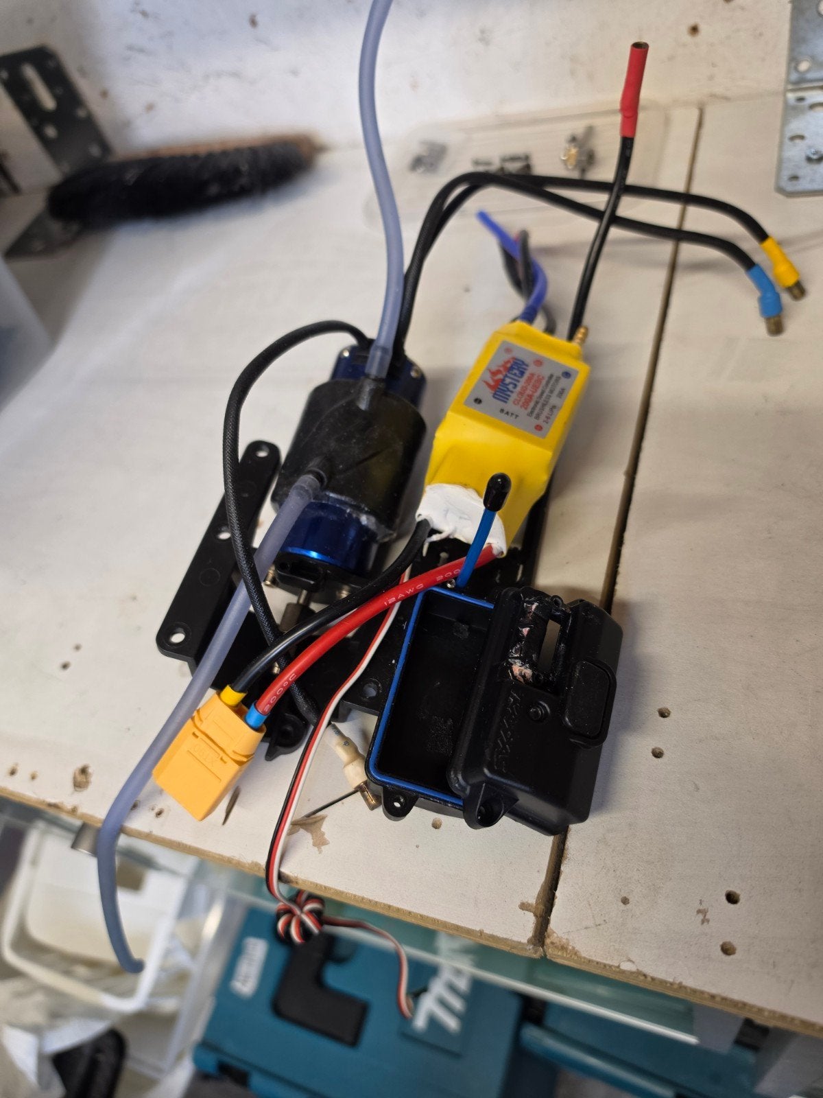 Traxxas Spartan SR Motor met Bodemplaat en 200A ESC, Ophalen of Verzenden