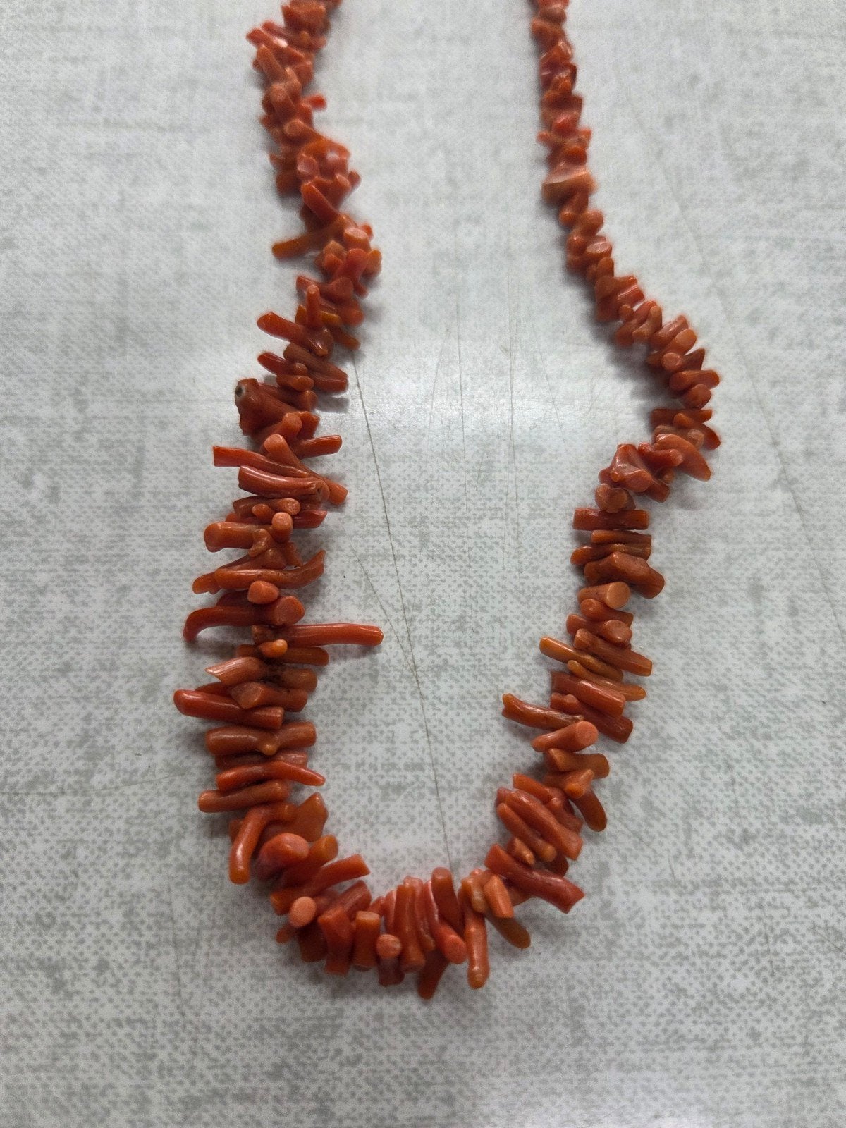 Vintage Koraal Ketting - Oranje, Ophalen of Verzenden, Gebruikt, Oranje, Overige materialen
