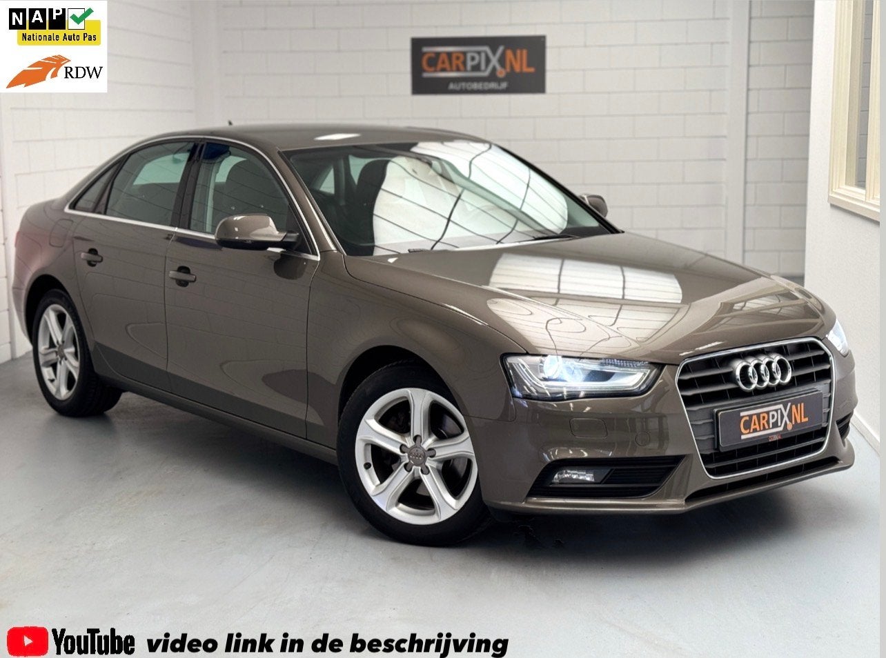Audi A4 Limousine 1.8 TFSI 2014 NL-auto, NAP, Havana bruin, Auto's, Gebruikt, Zwart, 4 cilinders, Origineel Nederlands
