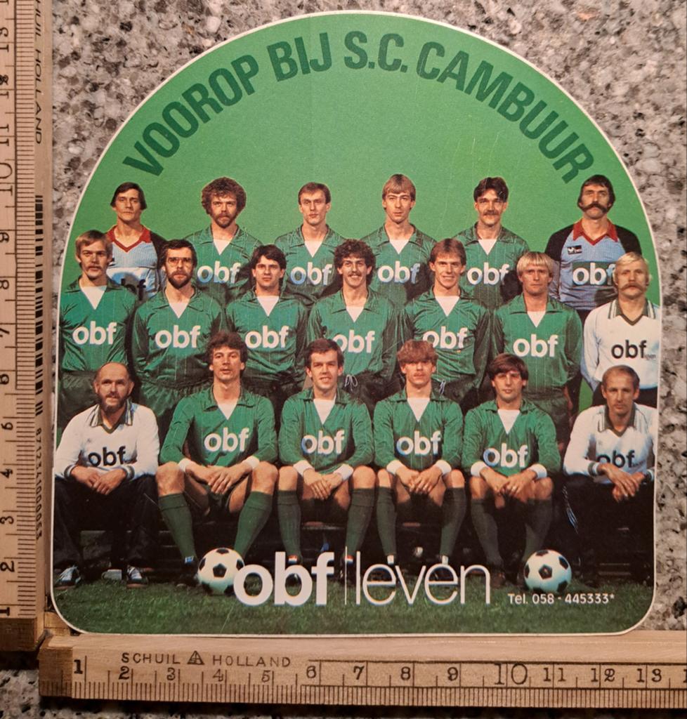 Vintage sticker S.C. Cambuur Leeuwarden voetbalclub, Ophalen of Verzenden, Zo goed als nieuw, Overige typen
