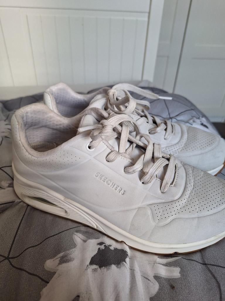 Skechers wit maat 40 memory foam, Ophalen of Verzenden, Gedragen, Wit, Sneakers of Gympen
