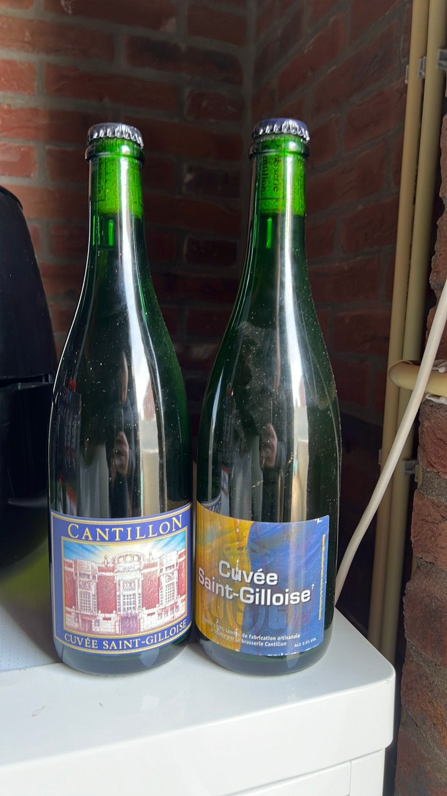 Cantillon Cuvee Saint Gilloise oud en nieuw label, Verzamelen, Biermerken, Ophalen, Zo goed als nieuw, Flesje(s), Overige merken
