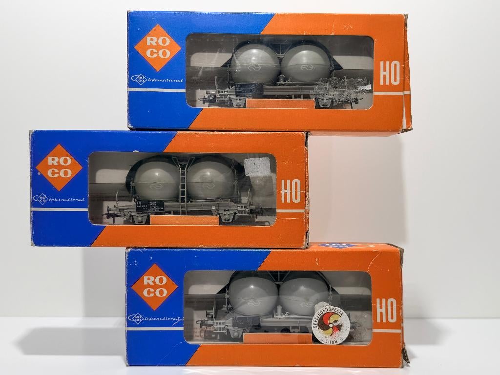 ROCO: 4325 set van 3 N.S. bolle ketelwagons voor H0-spoor, Ophalen, Gebruikt, Gelijkstroom, Analoog