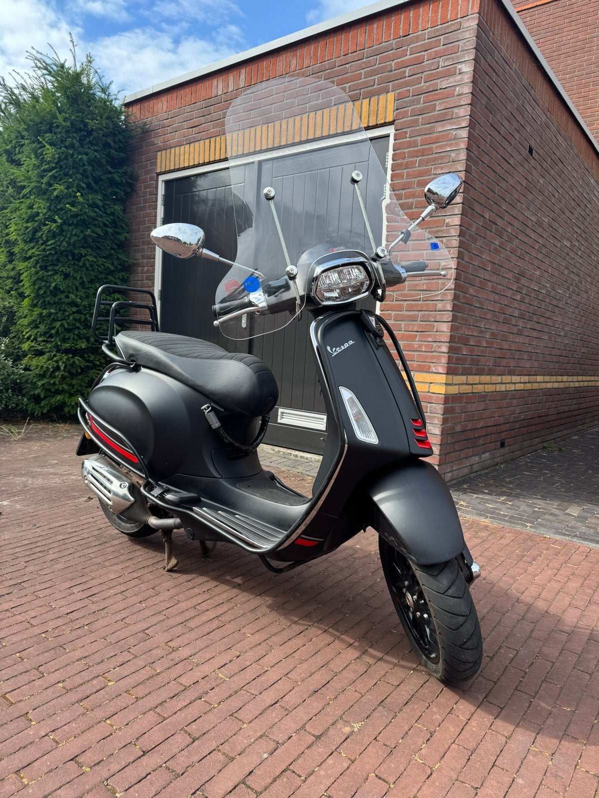 Vespa Sprint Mat Zwart - Goed onderhouden scooter, Ophalen, Gebruikt, Vespa S, Benzine
