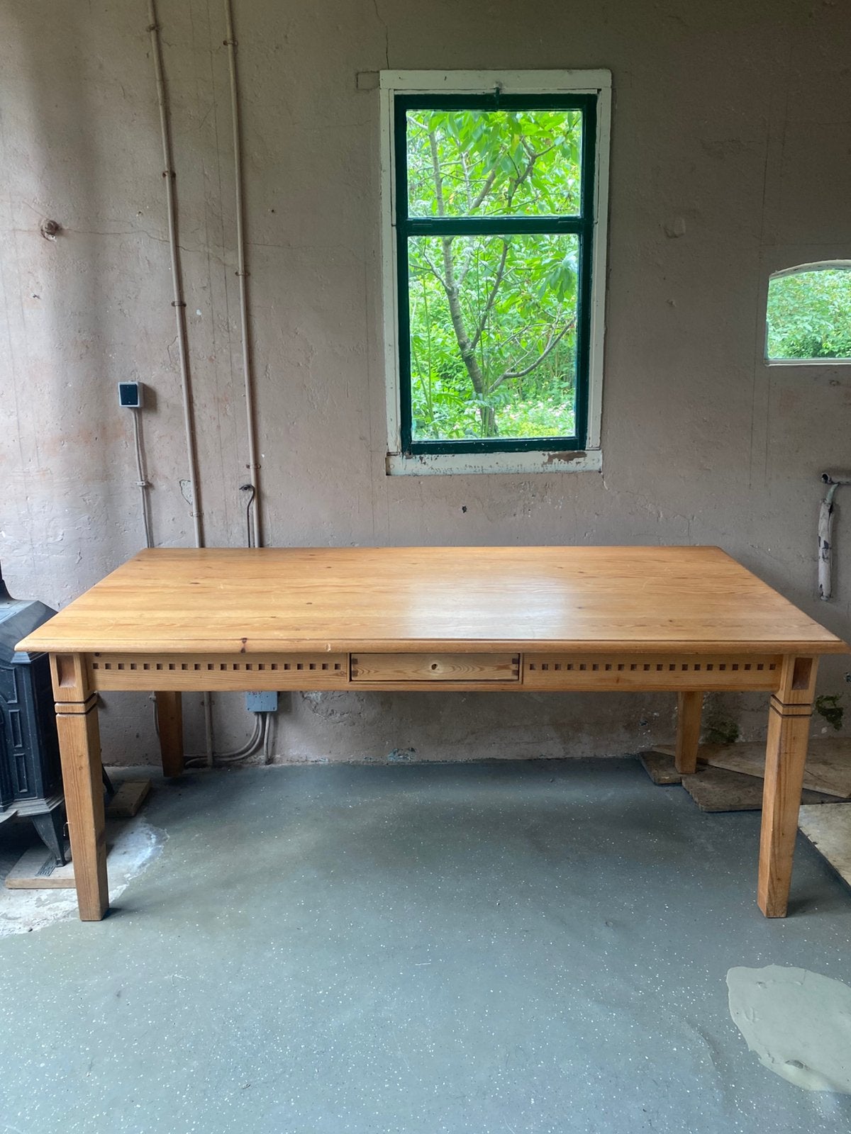 Grenen tafel, Ophalen, Gebruikt, 50 tot 100 cm, Vijf personen of meer