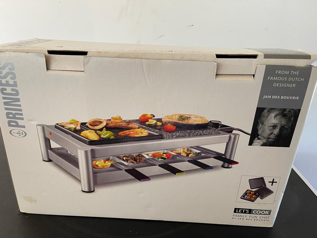 Princess Family Fun Chef Raclette Gourmet Grill, Ophalen, Gebruikt, 4 t/m 7 personen
