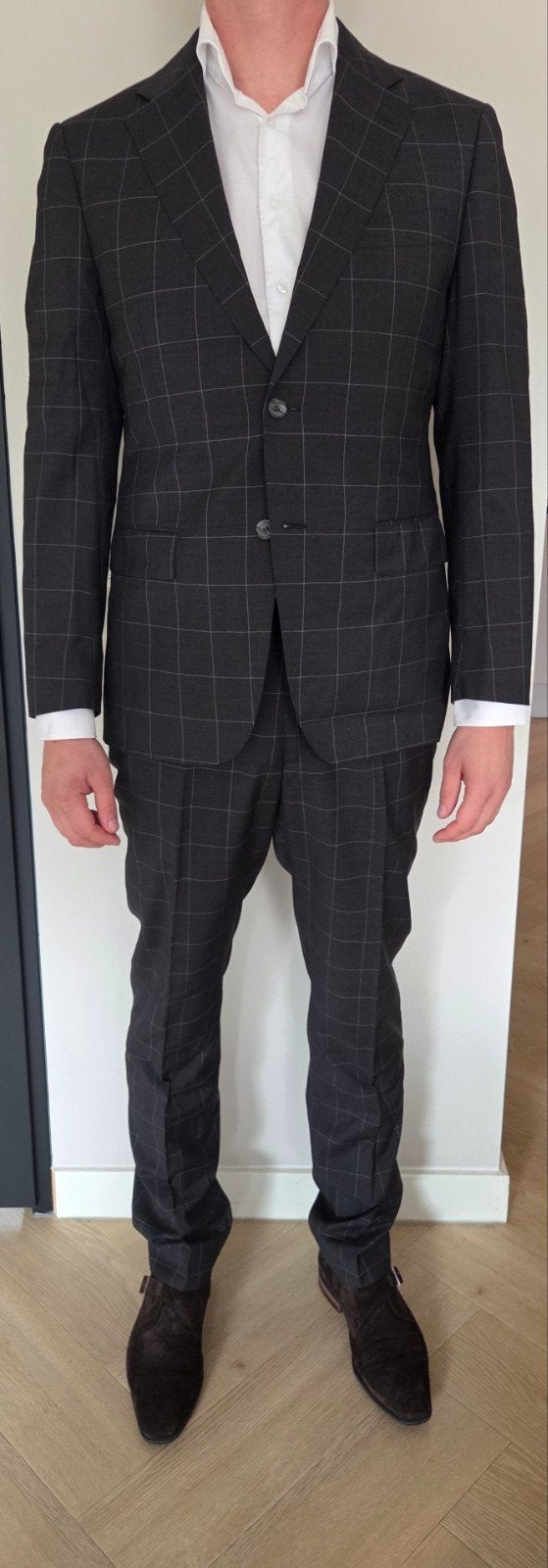 Suitsupply tweedelig kostuum - Maat 50 - Uitstekende staat, Maat 48/50 (M), Zwart, Ophalen of Verzenden, Zo goed als nieuw