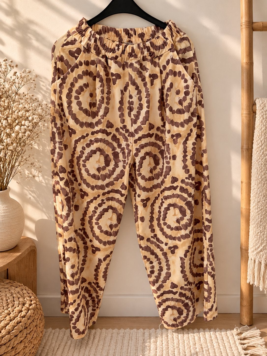 Comfortabele Broek met Uniek Patroon, Ophalen of Verzenden, Nieuw, Beige, Broek of Spijkerbroek