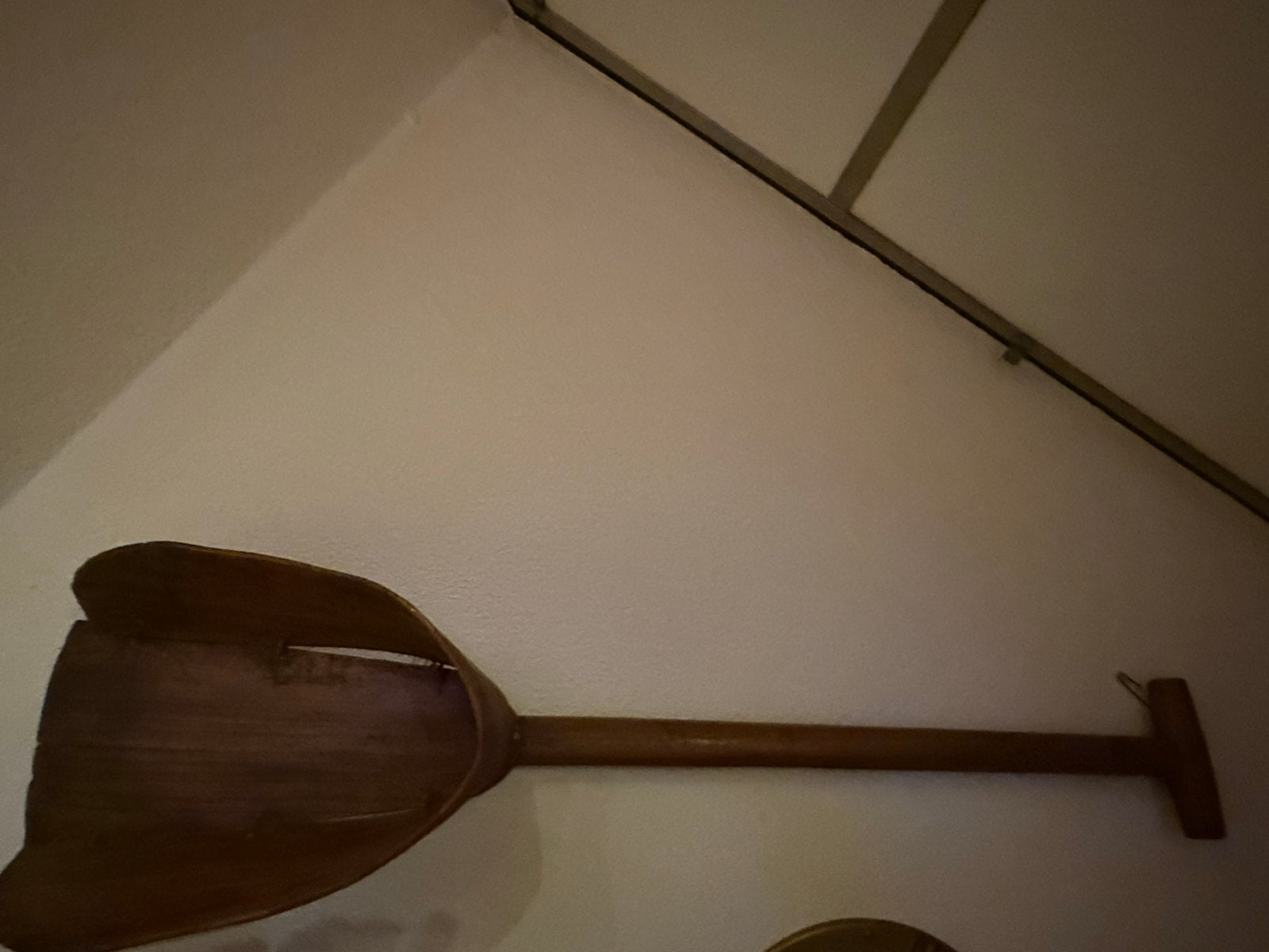 Houten peddel - decoratief, Ophalen, Gebruikt, Enkelbladige peddel