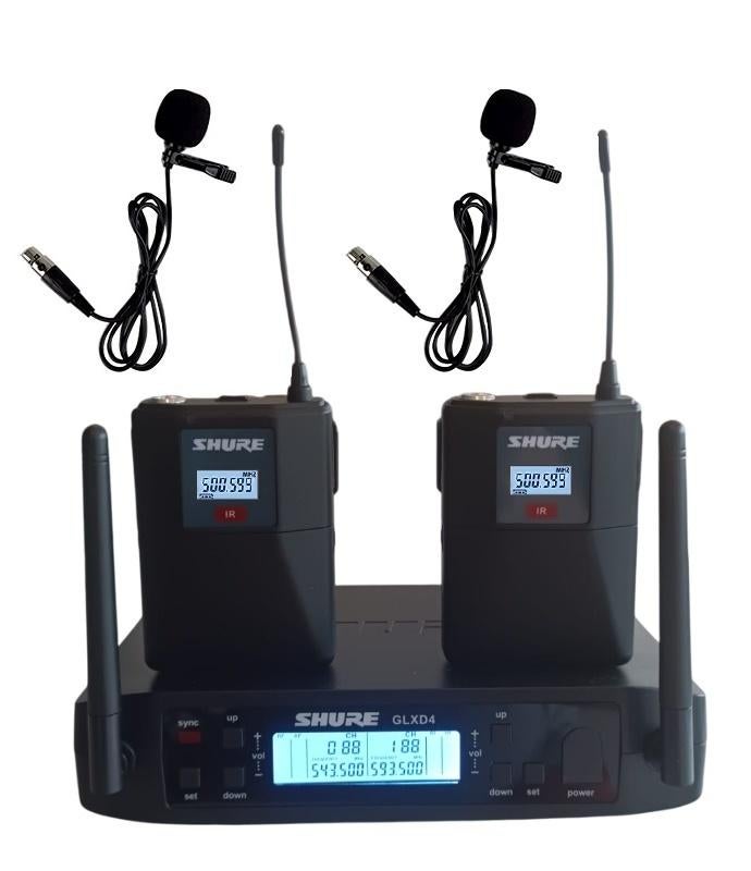 Nieuwe Shure GLXD4 met 2 dasspeld microfoons., Audio, Tv en Foto, Karaoke-apparatuur, Ophalen of Verzenden, Nieuw, Complete set